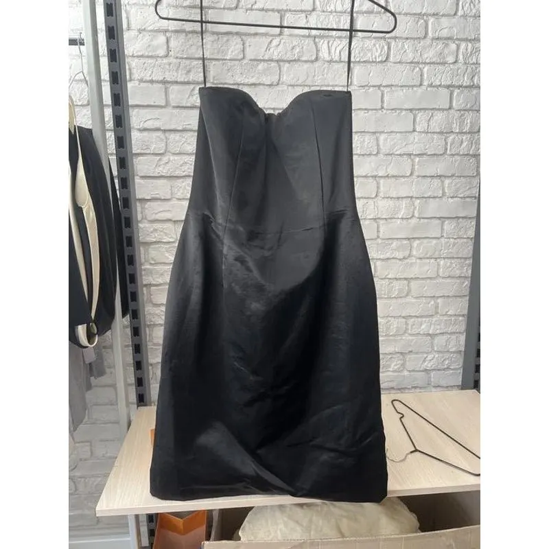 Alexander McQueen Black Bustier Mini Dress IT 40 S Black Good - Box View