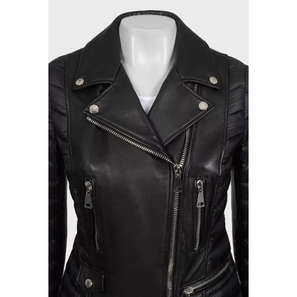 Moncler NWOT Moncler Souci Black Fitted Down Jacket  S Pre-owned Black Never worn - Model View