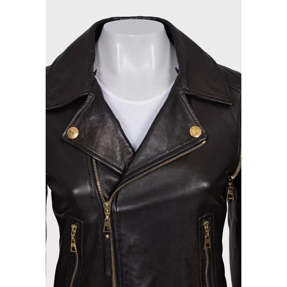Louis Vuitton Brown Lambskin Jacket Vest Size 38/M Pre-owned Brown Leather Good - Model View