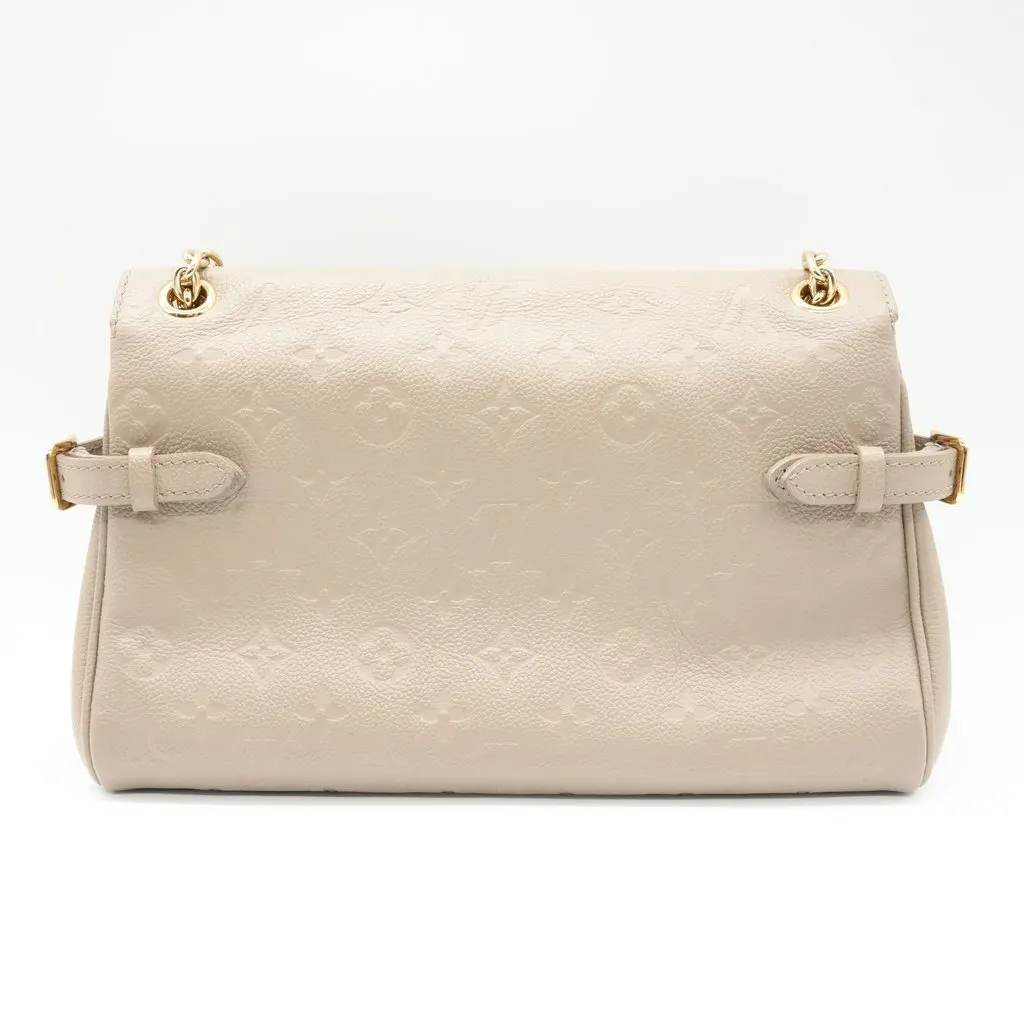 Louis Vuitton Anytime Flap Bag Beige Monogram Embossed Beige Leather Good - Back View