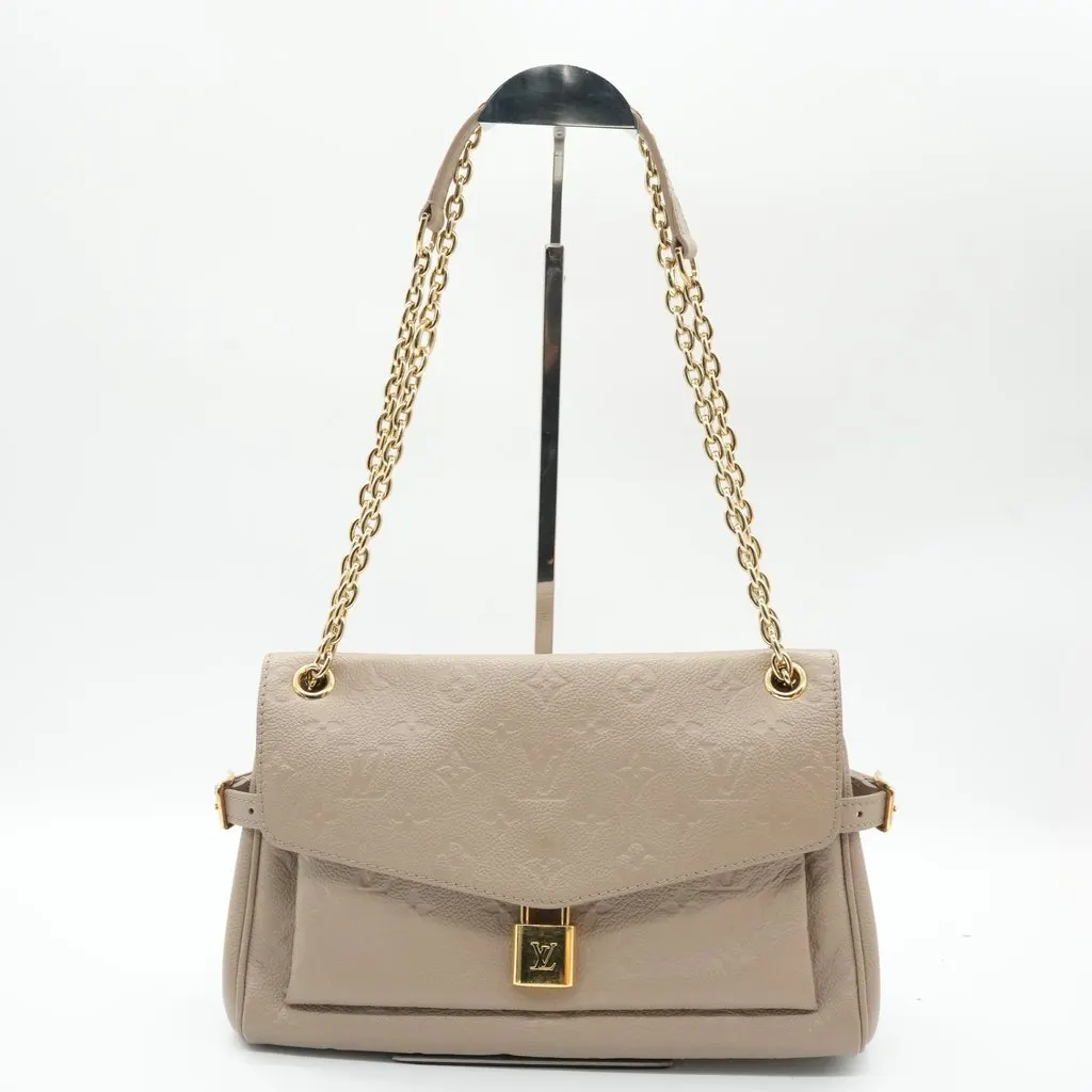 Louis Vuitton Anytime Flap Bag Beige Monogram Embossed Beige Leather Good - Box View