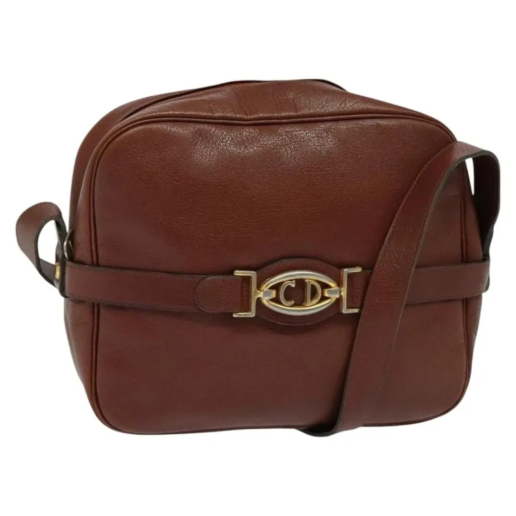 Dior Shoulder bag Brown Leather Good - Front View