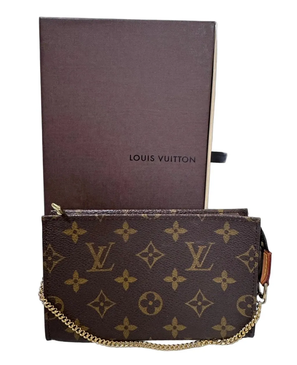 Louis Vuitton Monogram Bucket Pouch with chain