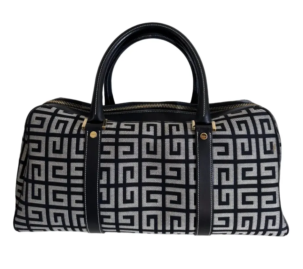 Givenchy 4G Monogram Boston bag Black & Gray Black Leather Good - Back View