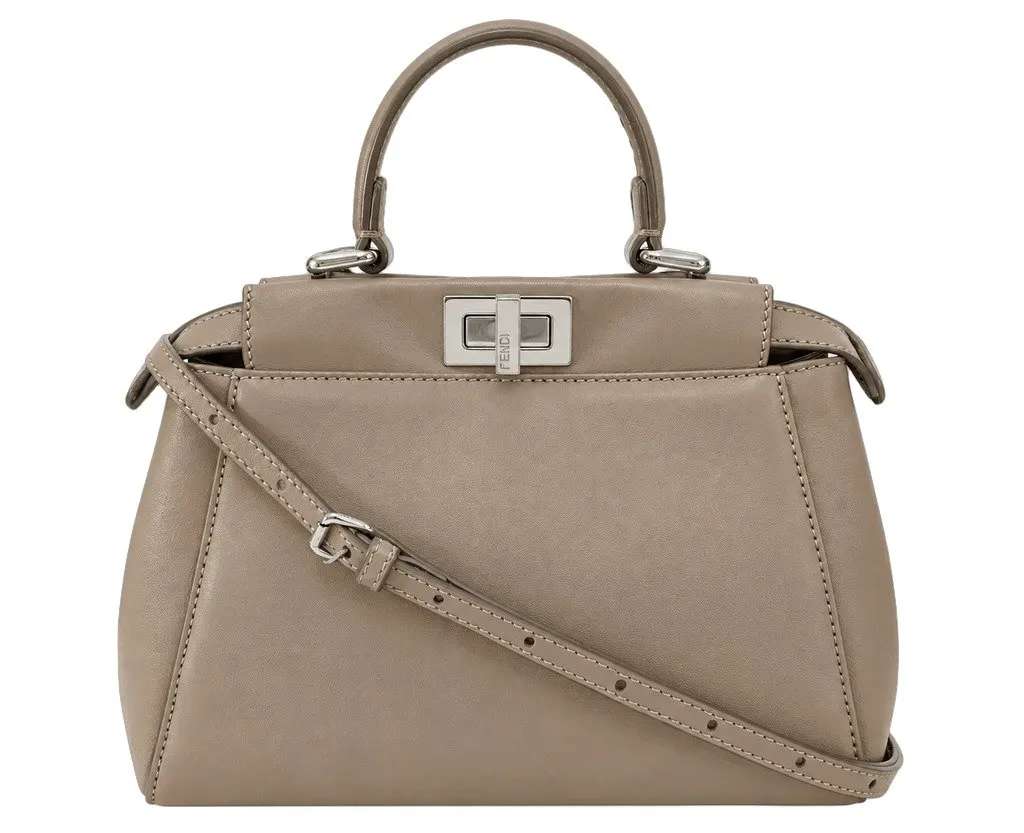 Fendi Peekaboo Mini Taupe Beige