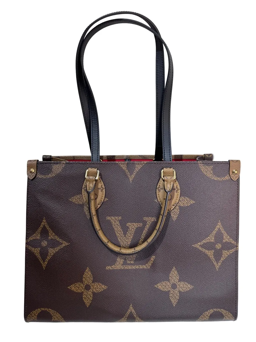 Louis Vuitton Monogram Reverse On the Go MM Gold Canvas Good - Back View