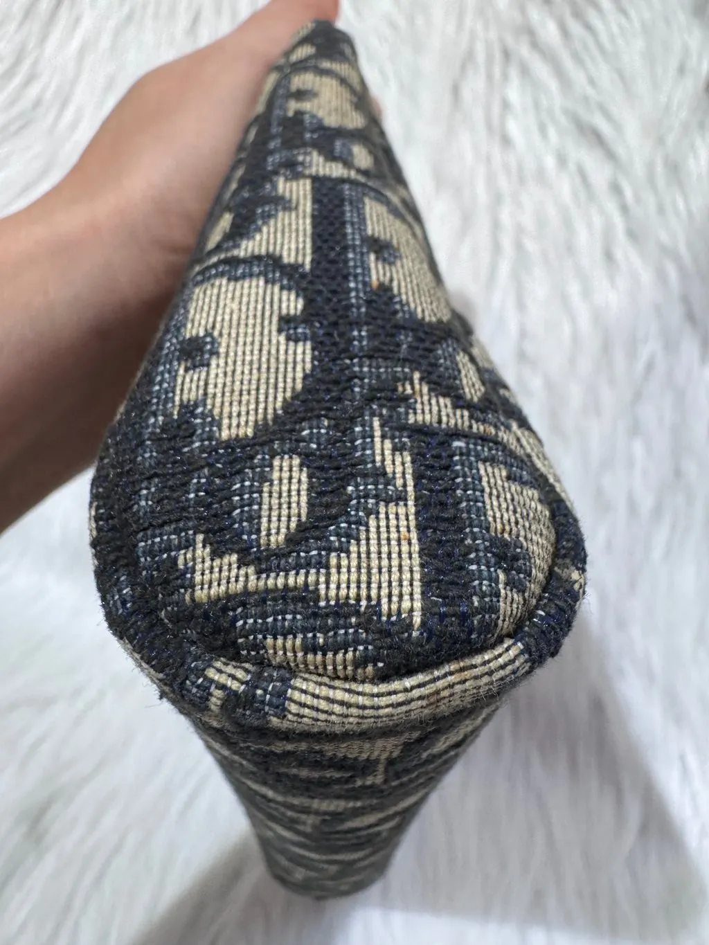 Dior Christian Dior Trotter Oblique Clutch Navy Canvas Good - Box View