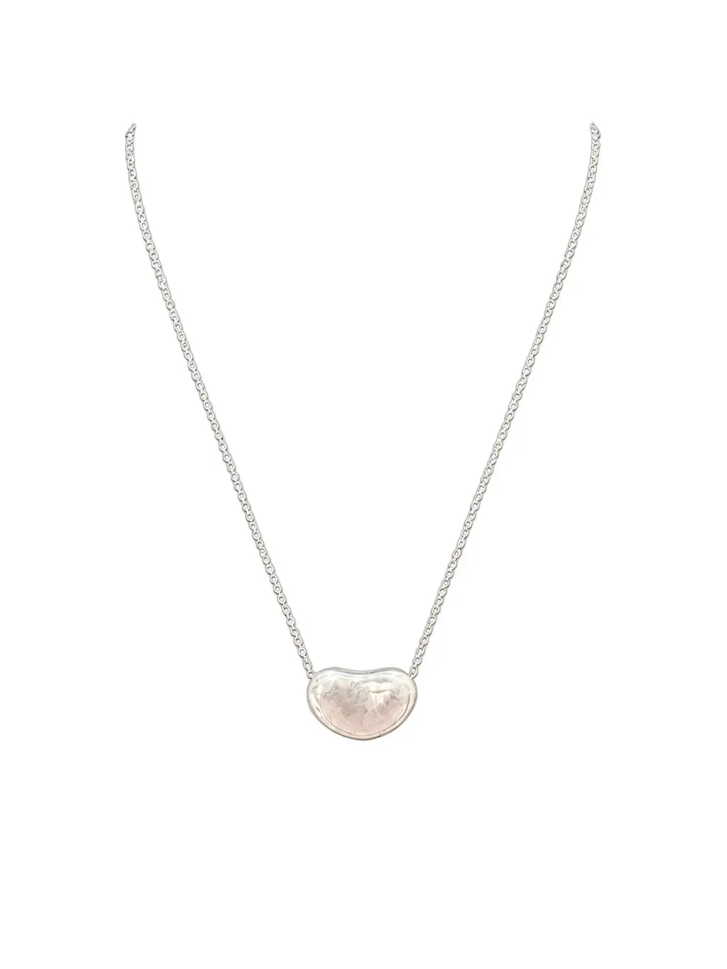 Tiffany & Co Bean Necklace Elsa Peretti Silver