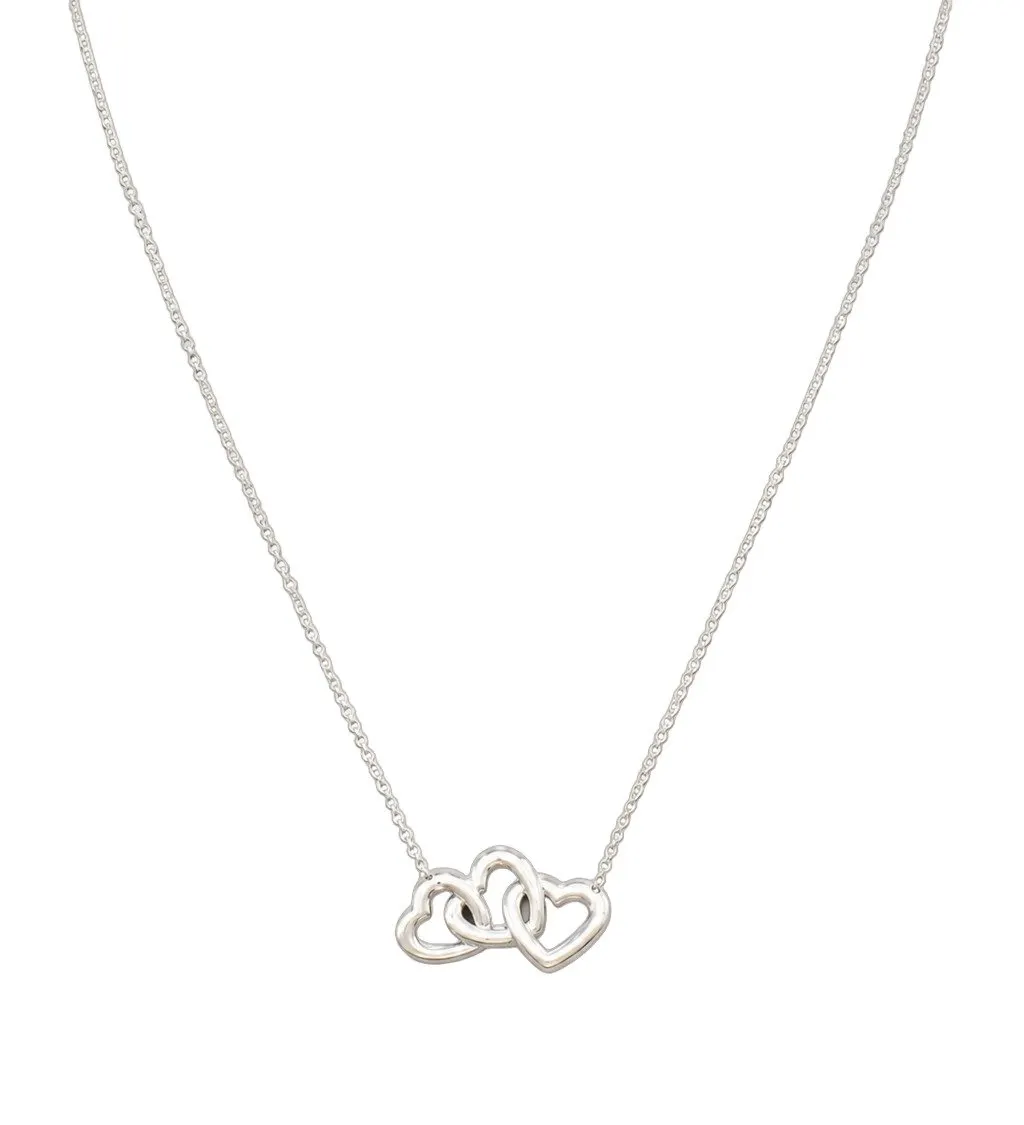 Tiffany & Co Triple Heart Necklace Silver