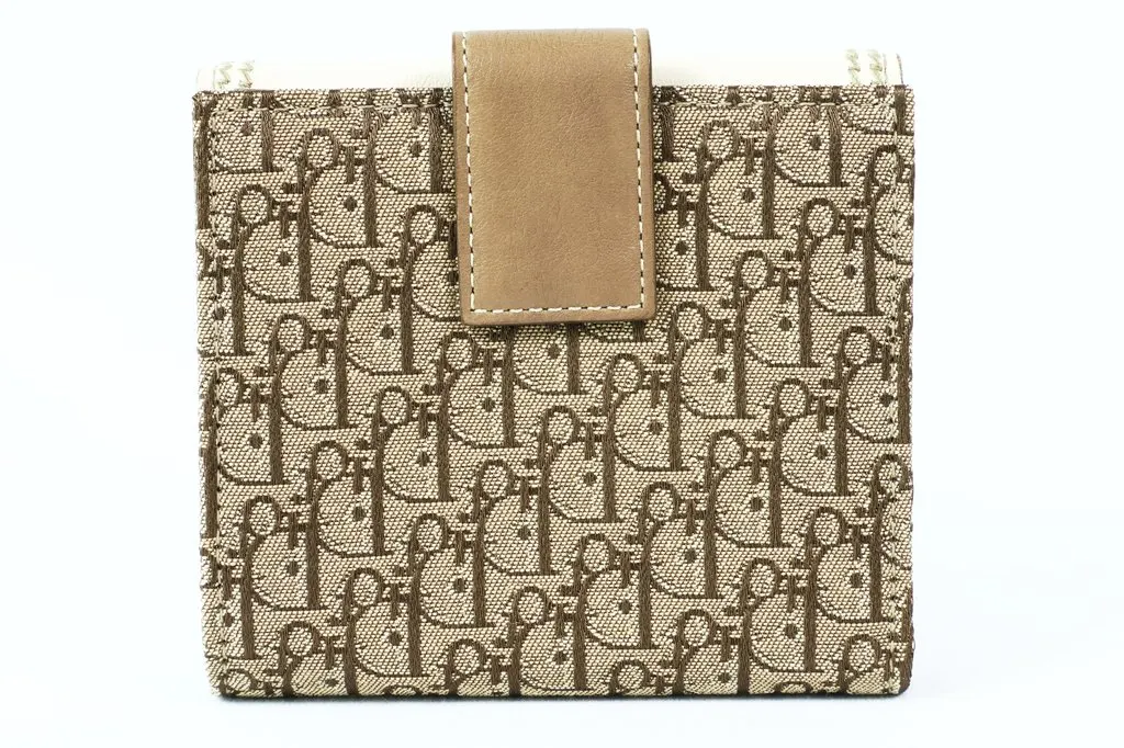 Dior Christian Dior Bifold Trotter Beige Wallet Beige Leather Good - Inside View