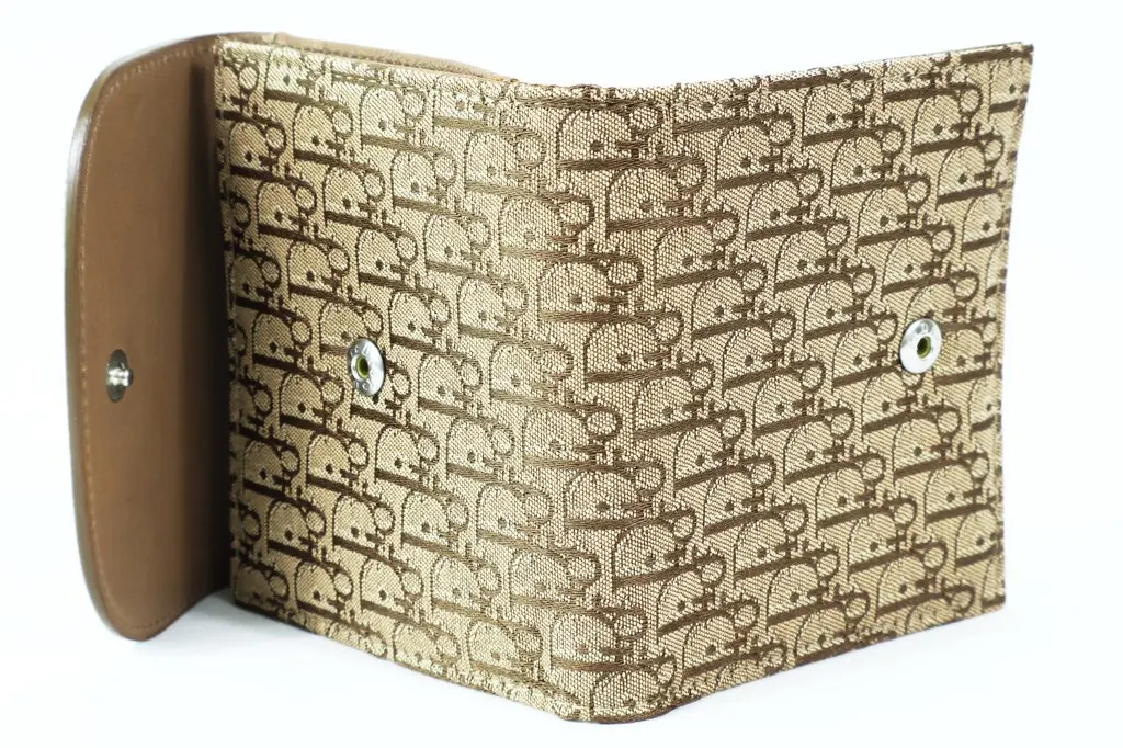 Dior Christian Dior Bifold Trotter Beige Wallet Beige Leather Good - Box View