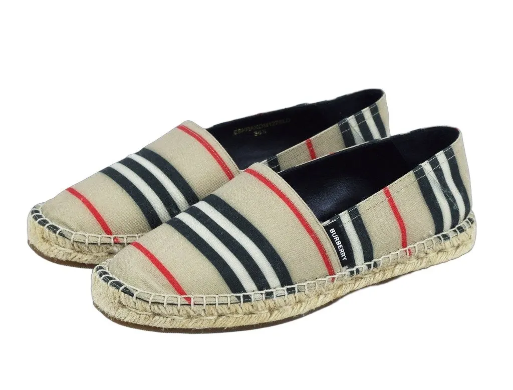 Burberry Alf Alport Espadrilles Beige size 36.5 Beige Canvas Never worn - Front View