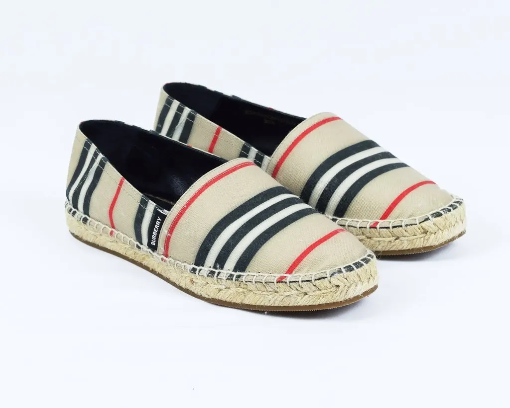 Burberry Alf Alport Espadrilles Beige size 36.5 Beige Canvas Never worn - Inside View