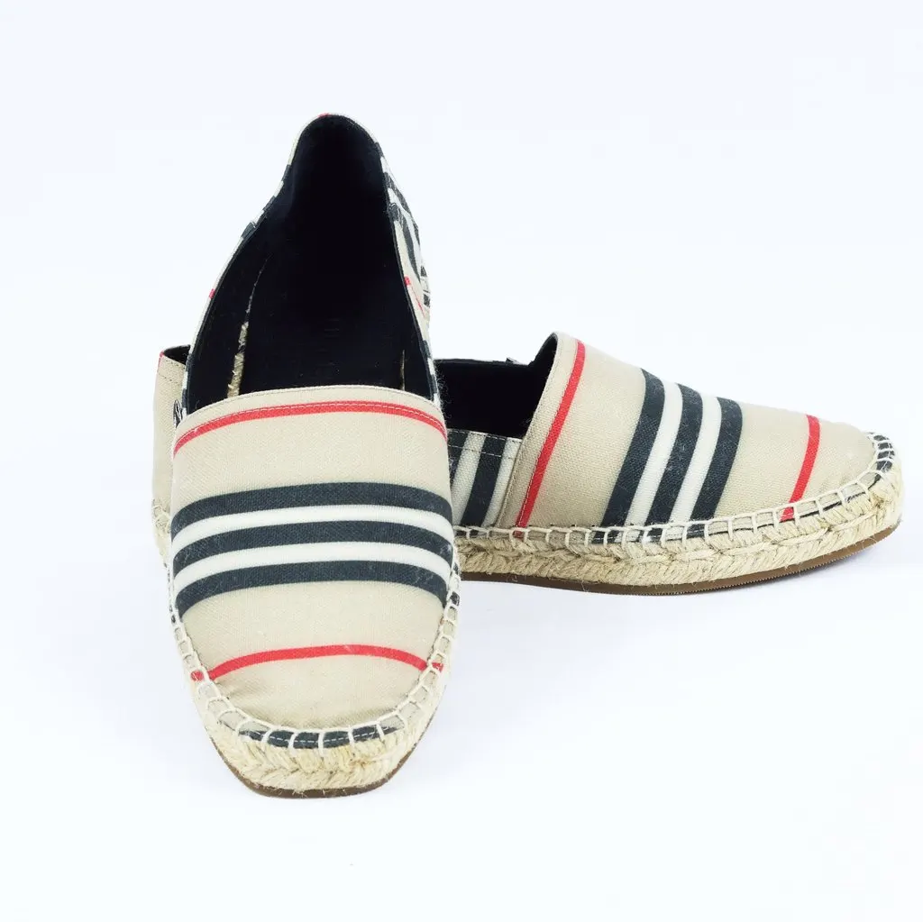 Burberry Alf Alport Espadrilles Beige size 36.5 Beige Canvas Never worn - Box View