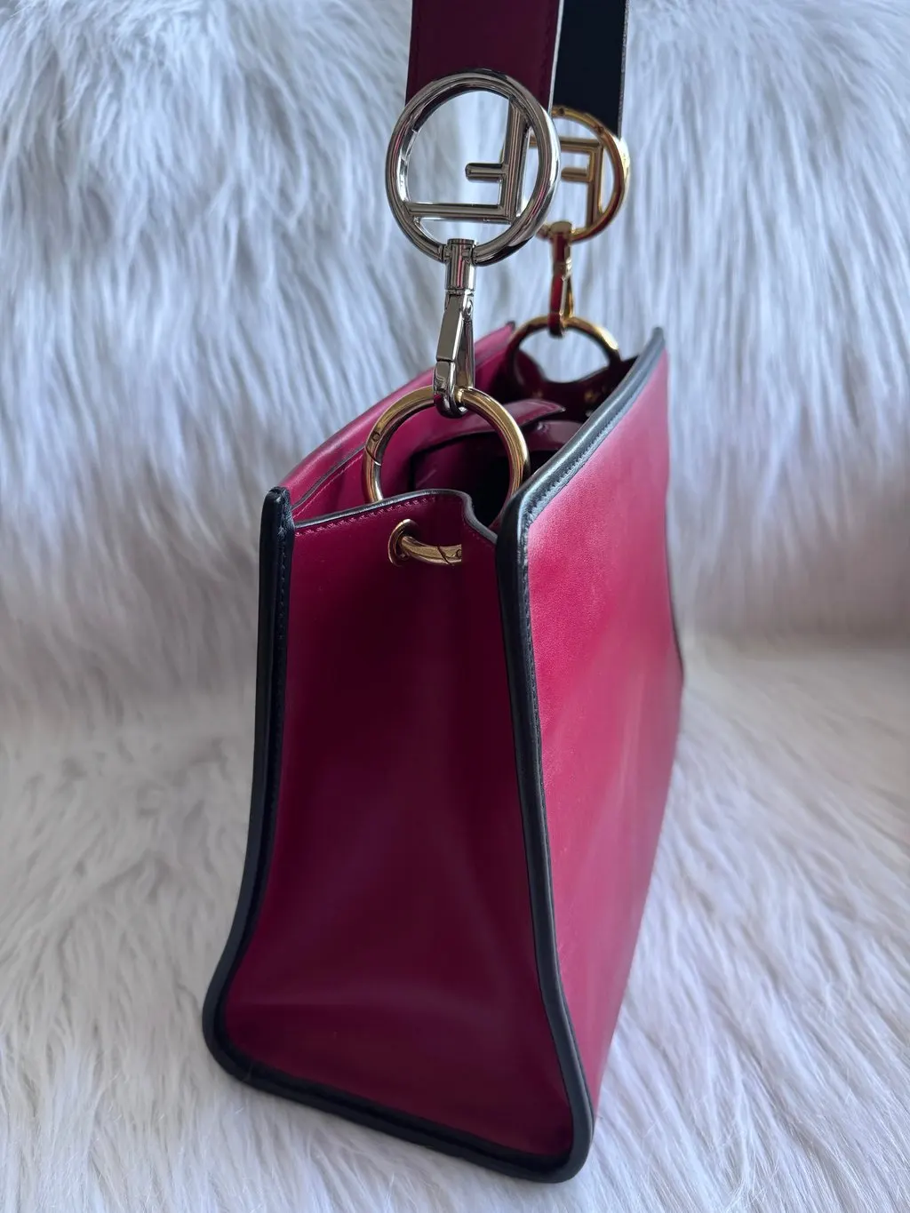 Fendi Runaway Small Two-way bag Gold Leather Never worn - Box View