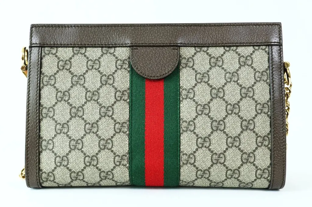 Gucci Ophidia Small Shoulder bag Brown Canvas Good - Inside View