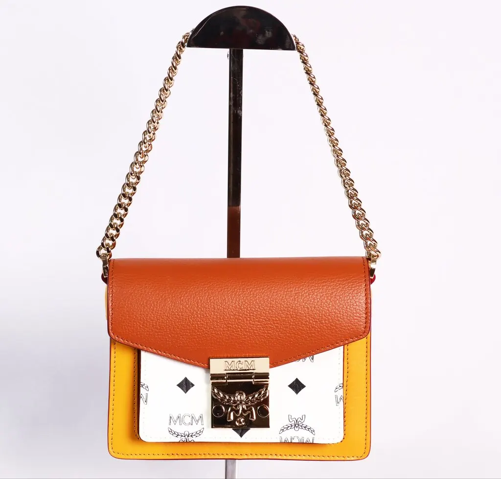 MCM Patricia Mini Two way bag-tricolor Gold Leather Good - Inside View