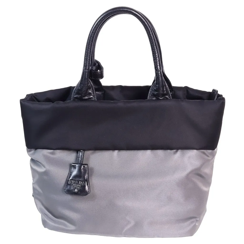 Prada حقيبة تيسوتو ثنائية الاستخدام B1959V - أسود/رمادي داكن