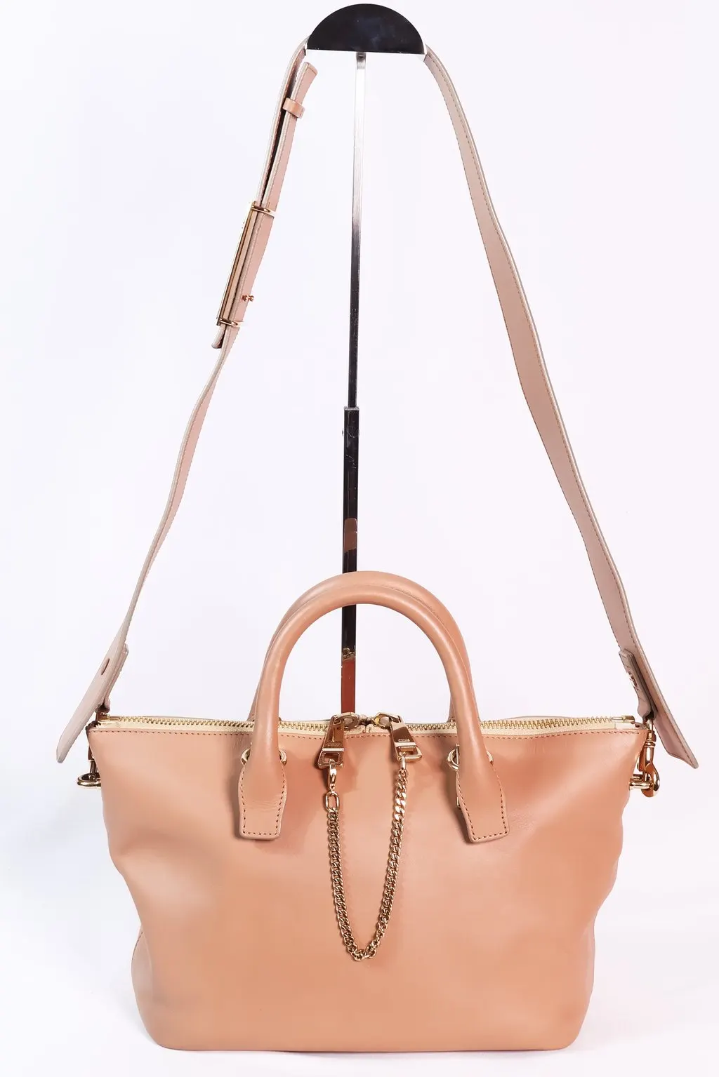 Chloé Two way Beige Salmon bag Beige Leather Good - Back View