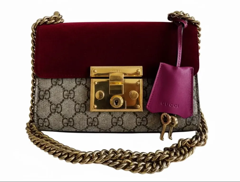 Gucci GG Supreme Padlock Chain Small Shoulder bag
