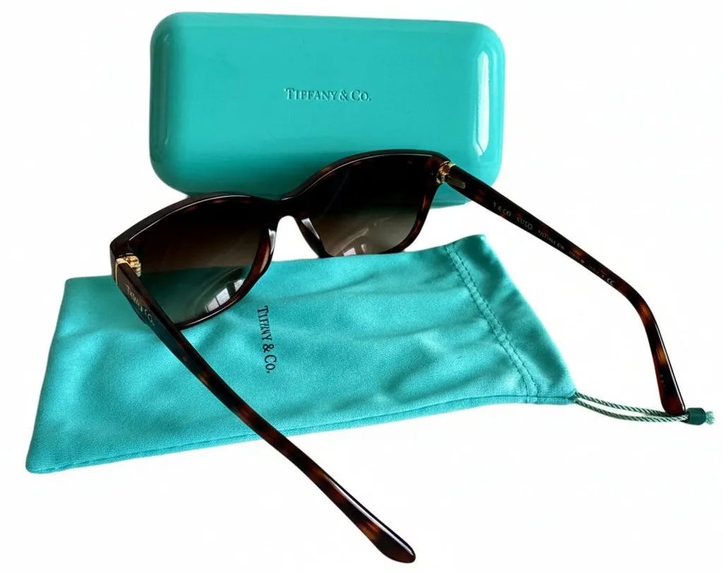 Tiffany & Co Brown Sunglasses Brown Good - Model View