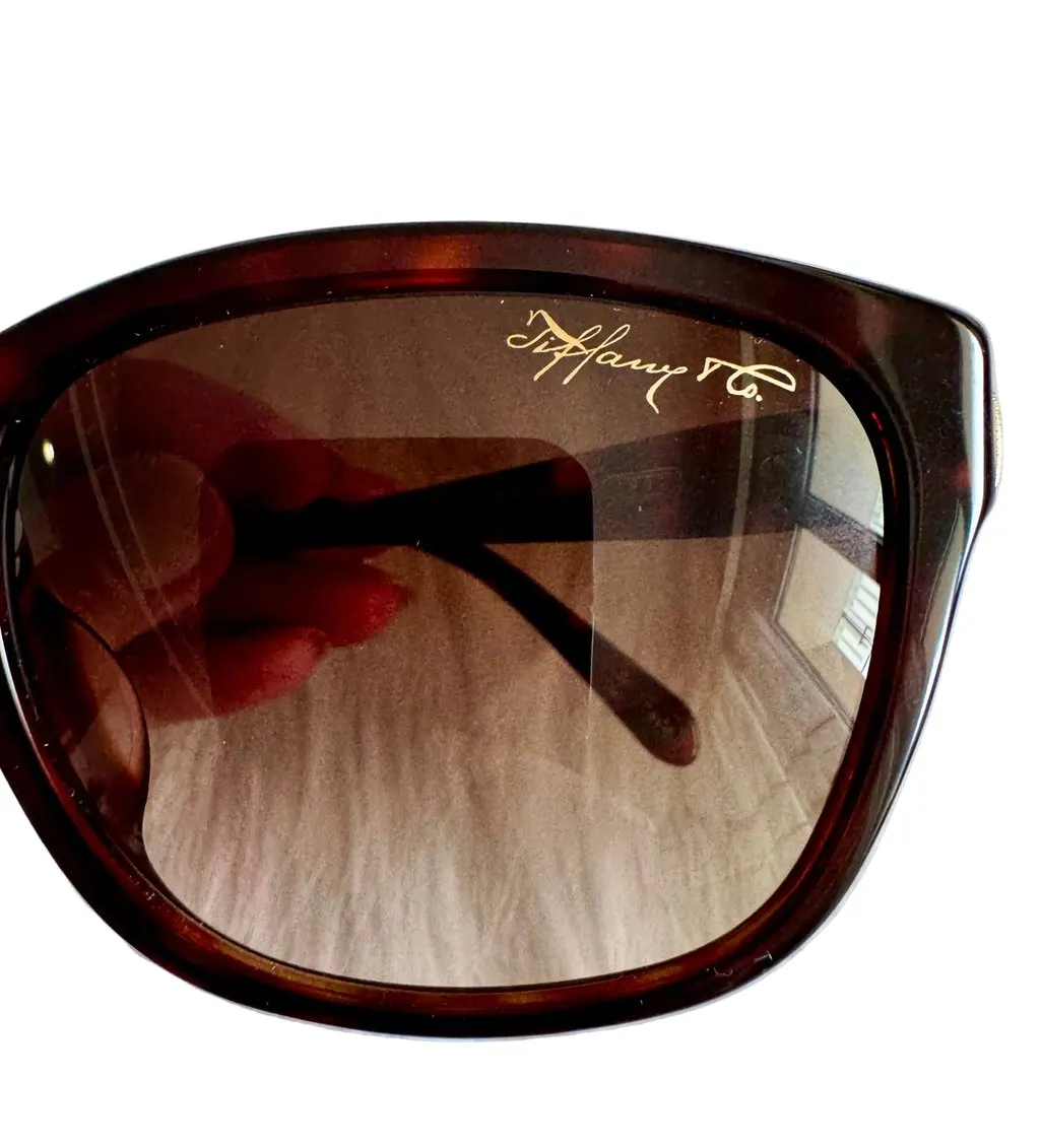 Tiffany & Co Brown Sunglasses Brown Good - Box View