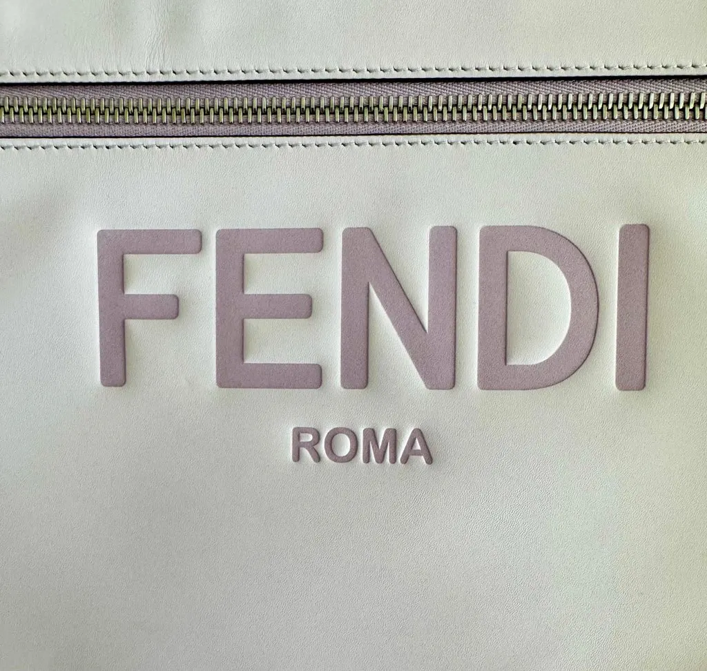 Fendi Roma Flat Pouch Monogram Purple Purple Leather Never worn - Model View