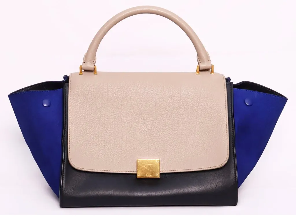 Celine Trapeze Tricolor Small Leather Two way handbag Black Leather Good - Inside View
