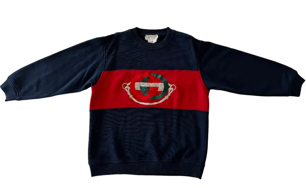 Gucci Blue Sweatshirt Blue Cotton Good - Back View
