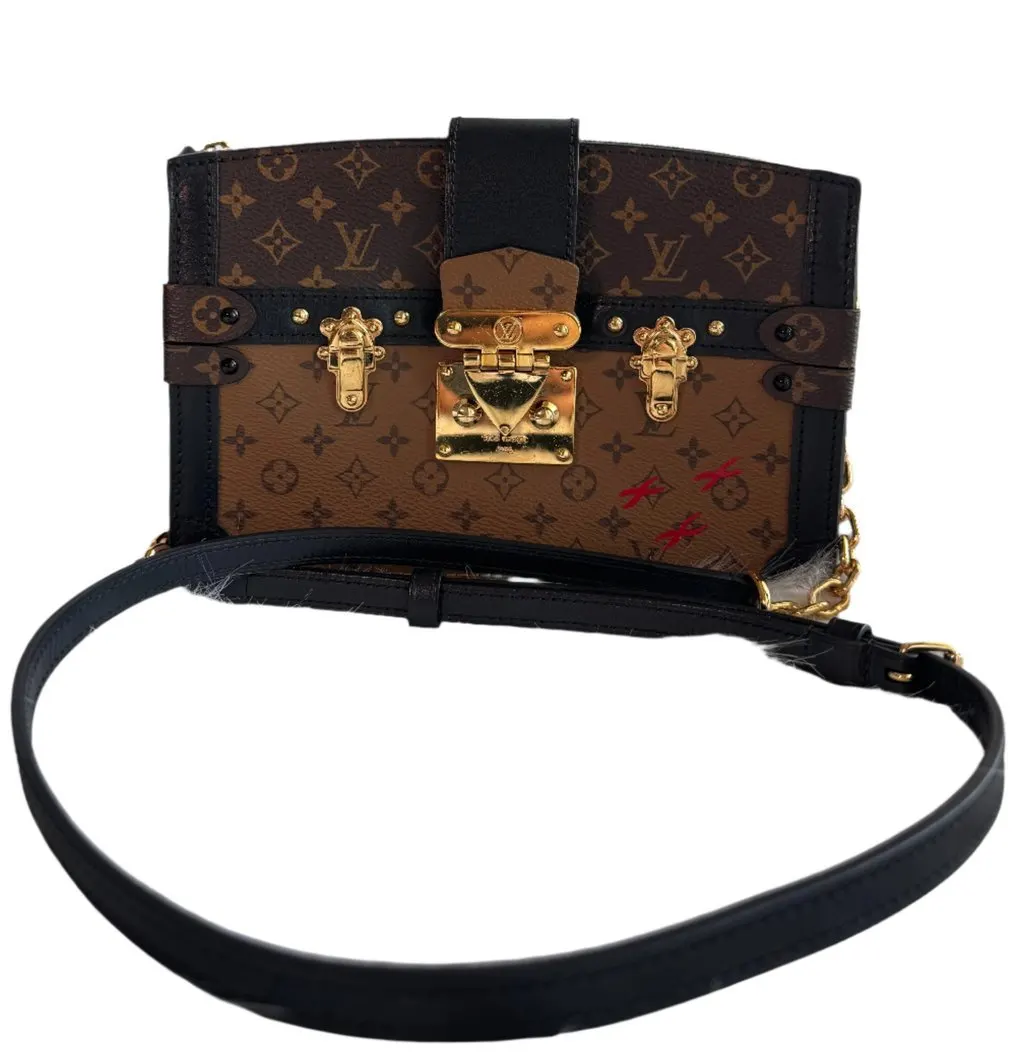 Louis Vuitton Monogram Reverse Trunk Clutch Beige Canvas Very good - Inside View