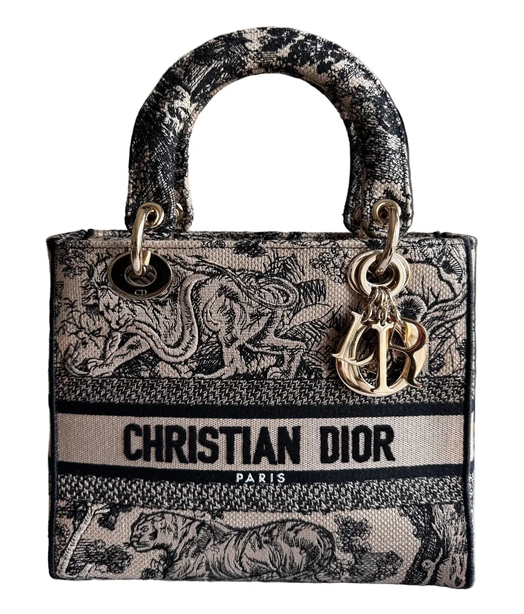 Dior Lady D-Lite Medium Red Cotton Good - Back View