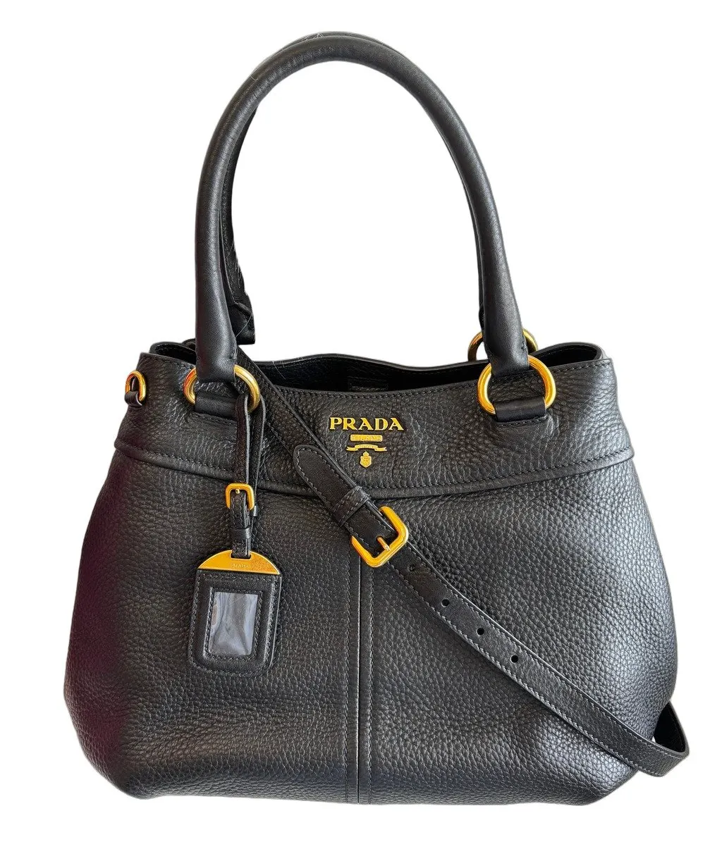 Prada حقيبة فيتيلو داينو السوداء ثنائية الاستخدام