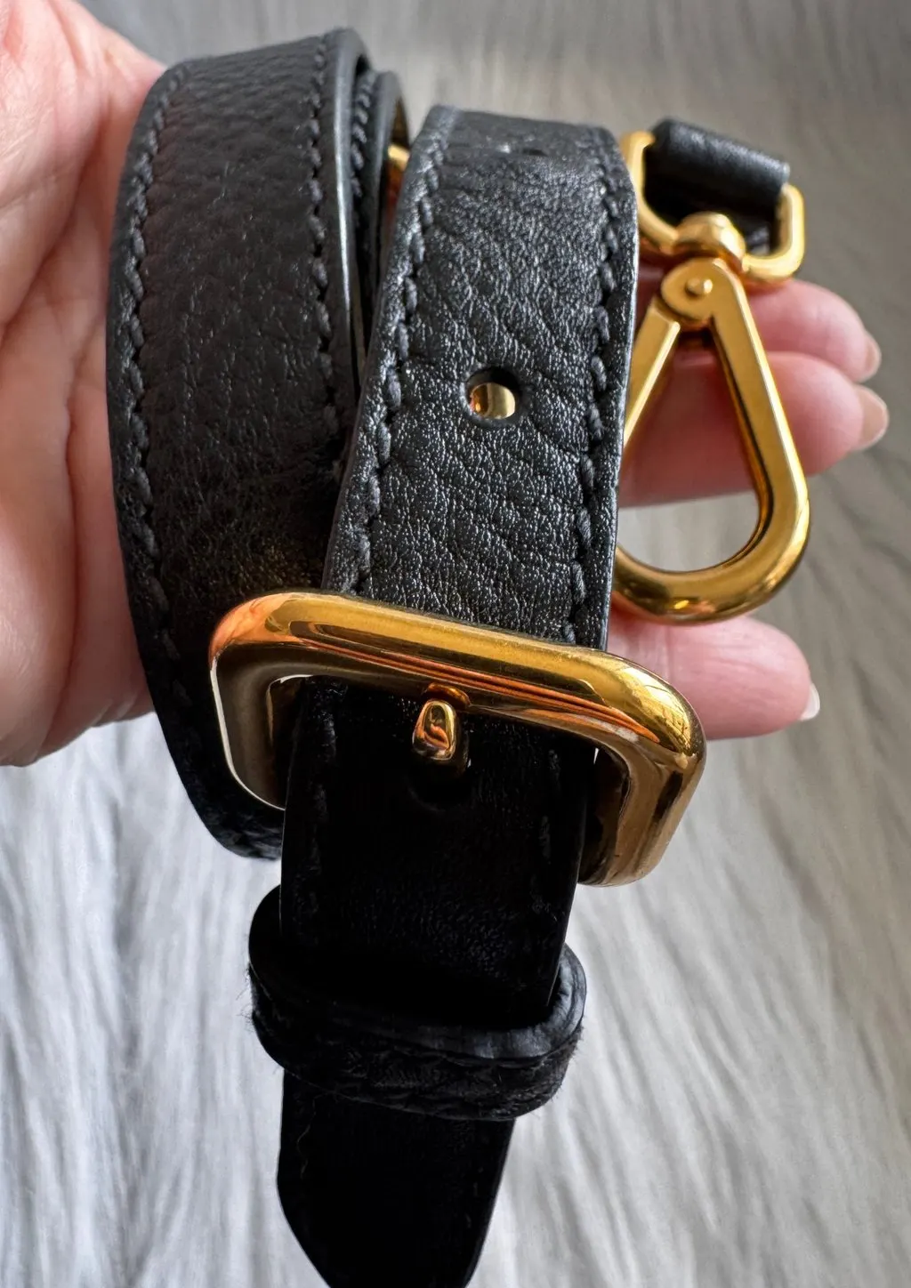 Prada Vitello Daino Black two way bag | Libas Collective