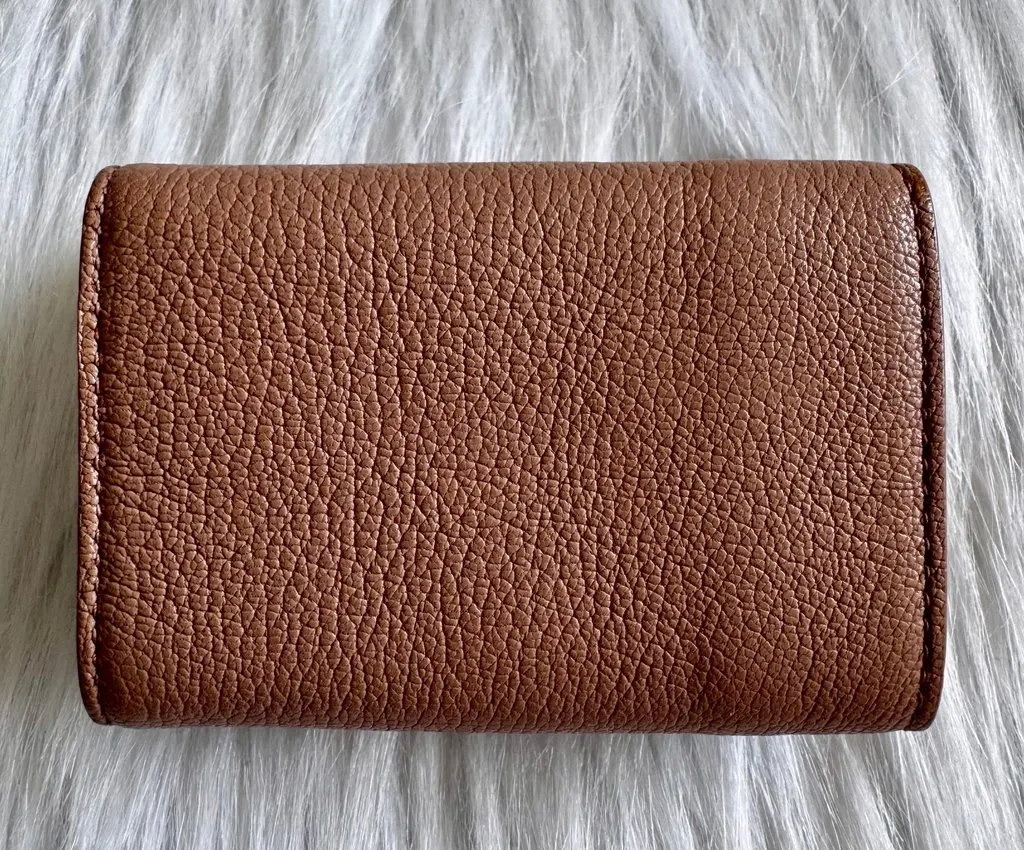 Balenciaga Le City leather mini trifold wallet-beige Beige Leather Good - Inside View