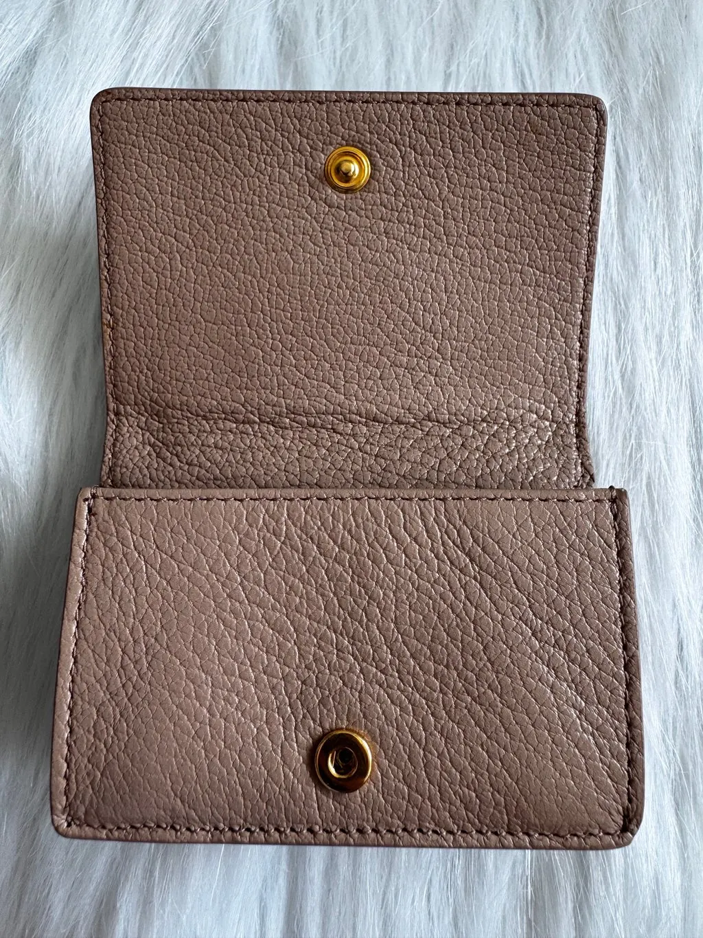 Balenciaga Le City leather mini trifold wallet-beige Beige Leather Good - Box View