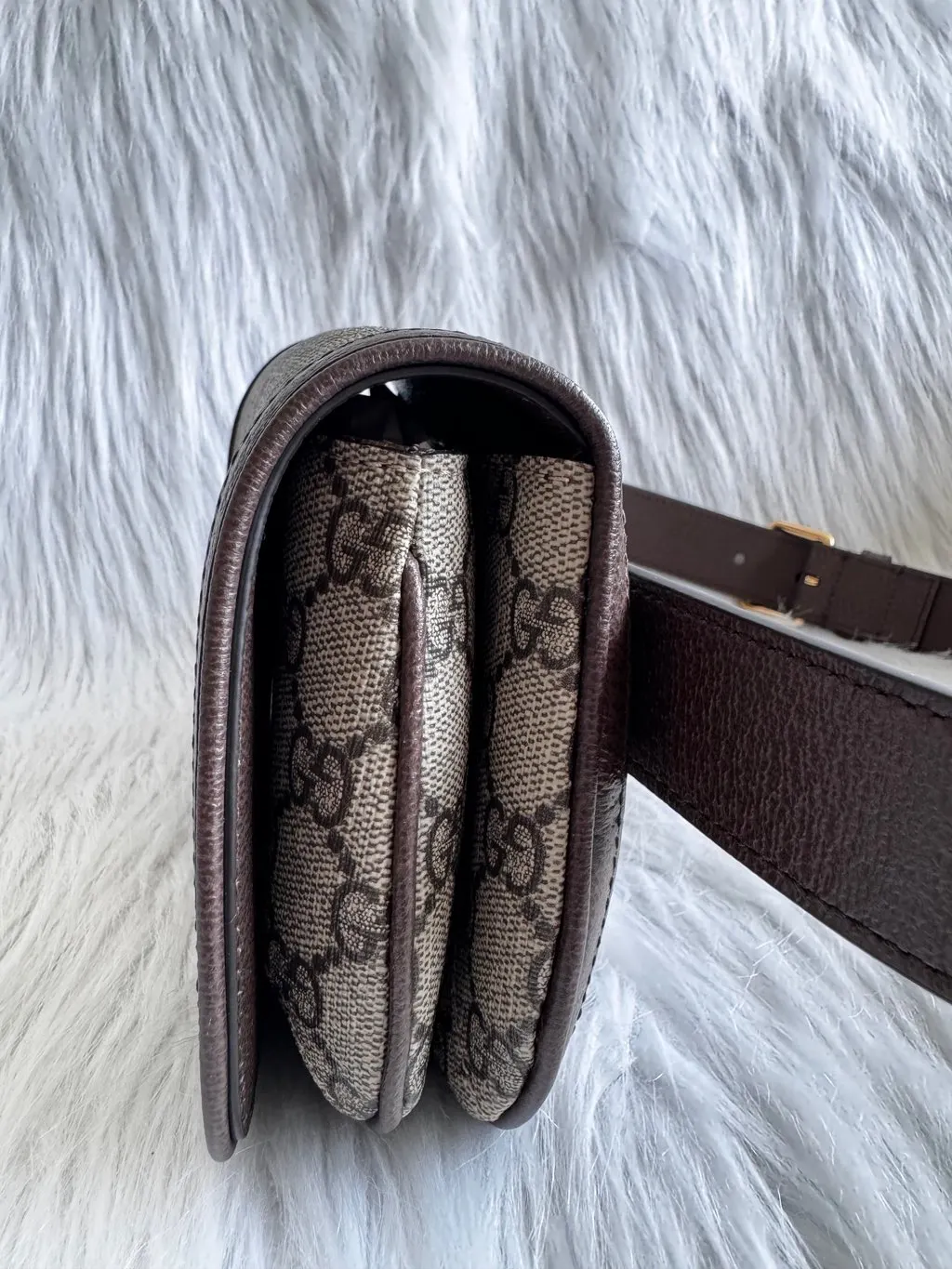 Gucci GG Supreme Blondie Belt Bag (brand new) Brown Leather Good - Inside View
