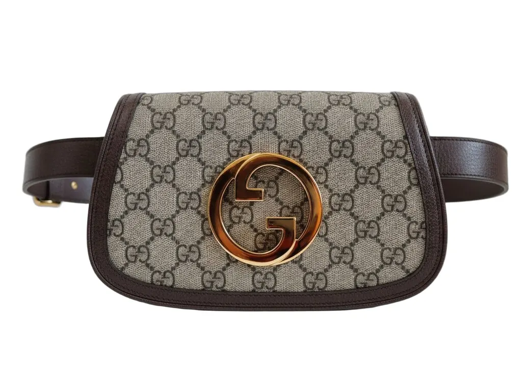 Gucci GG Supreme Blondie Belt Bag (brand new) Brown Leather Good - Front View