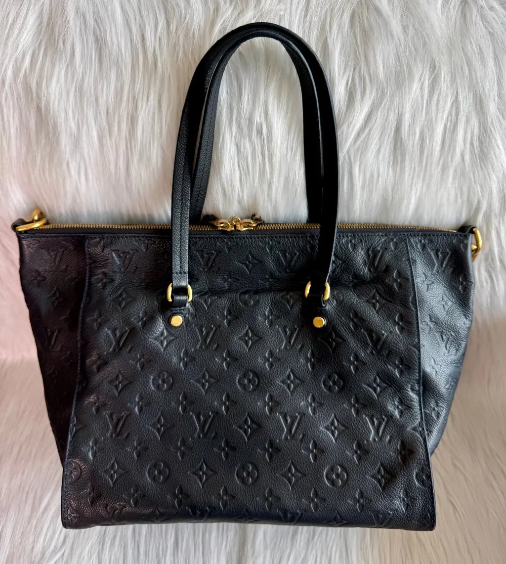 Louis Vuitton Empreinte Leather Lumineuse PM Bag- Dark Navy Navy Leather Very good - Back View