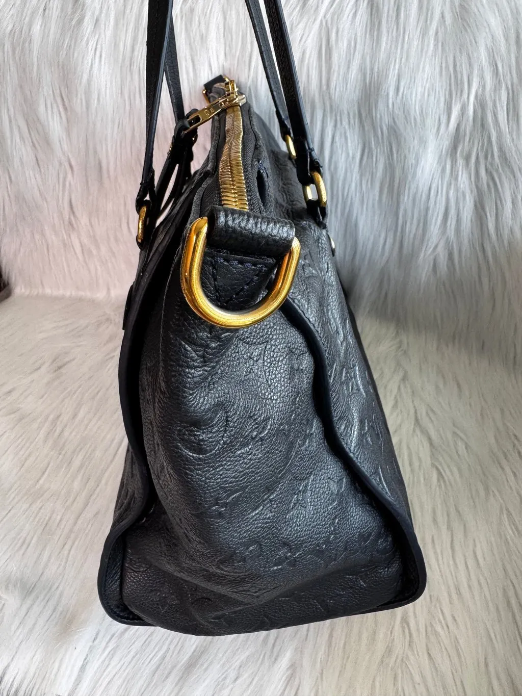 Louis Vuitton Empreinte Leather Lumineuse PM Bag- Dark Navy Navy Leather Very good - Inside View