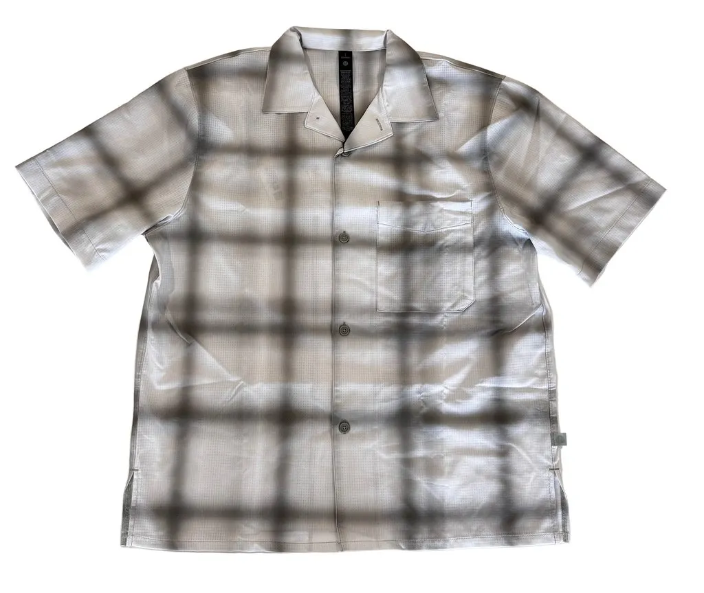 Unsigned Lululemon Airing Easy Camp Collar Short Sleeve Shirt - 2 Shirts BUNDLE OFFER (Brand New) Black Polyester Never worn - Back View