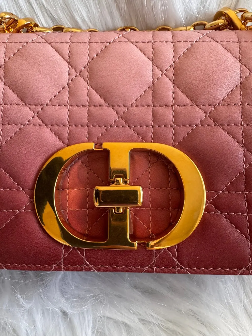 Dior Caro Small Shoulder Bag Ombre Pink Pink Leather Very good - Box View