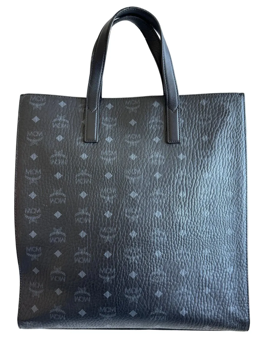 MCM Aren Large Tote Black Two Way Bag Black Canvas Good - Inside View