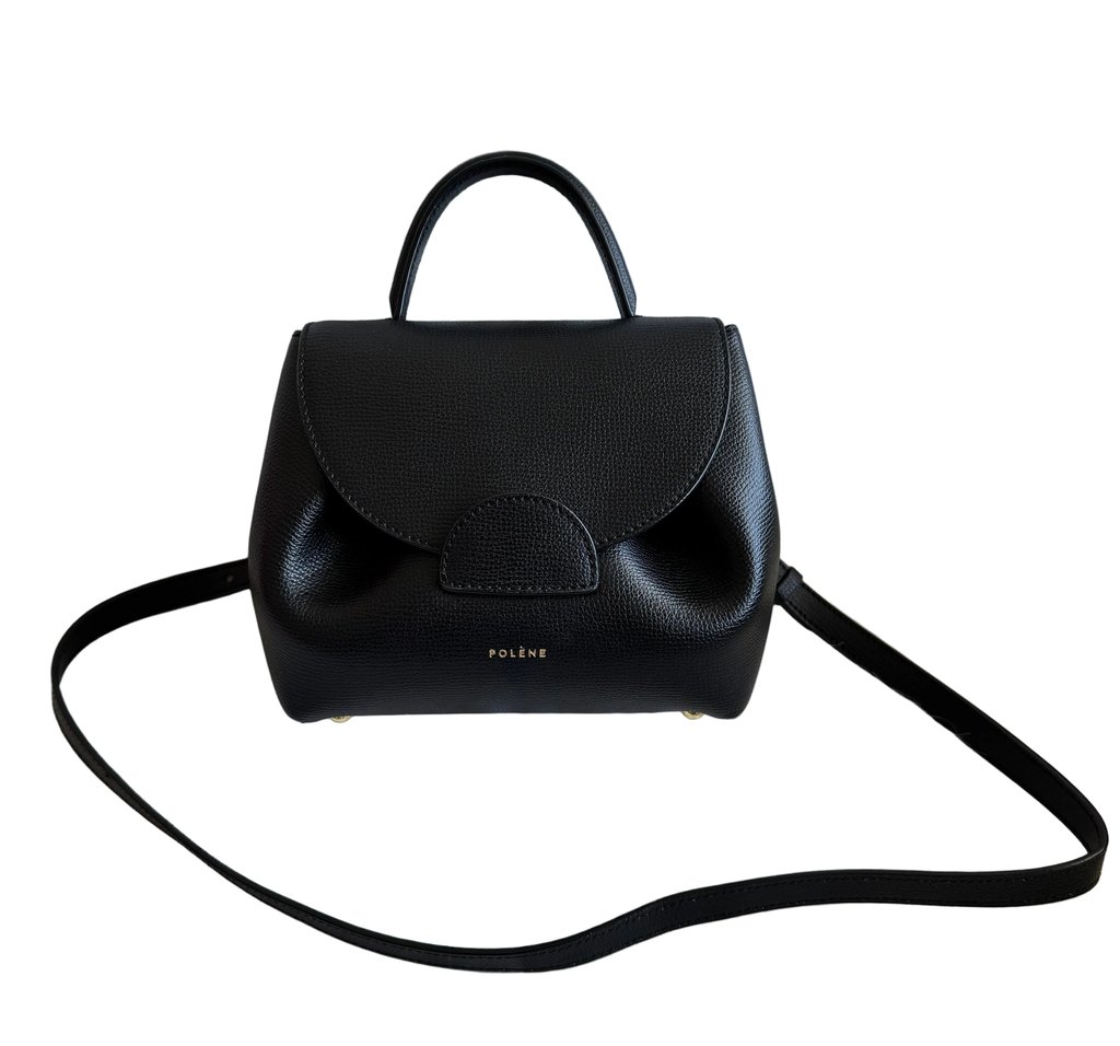 Polene Numero Un Nano Black Black Leather Good - Back View