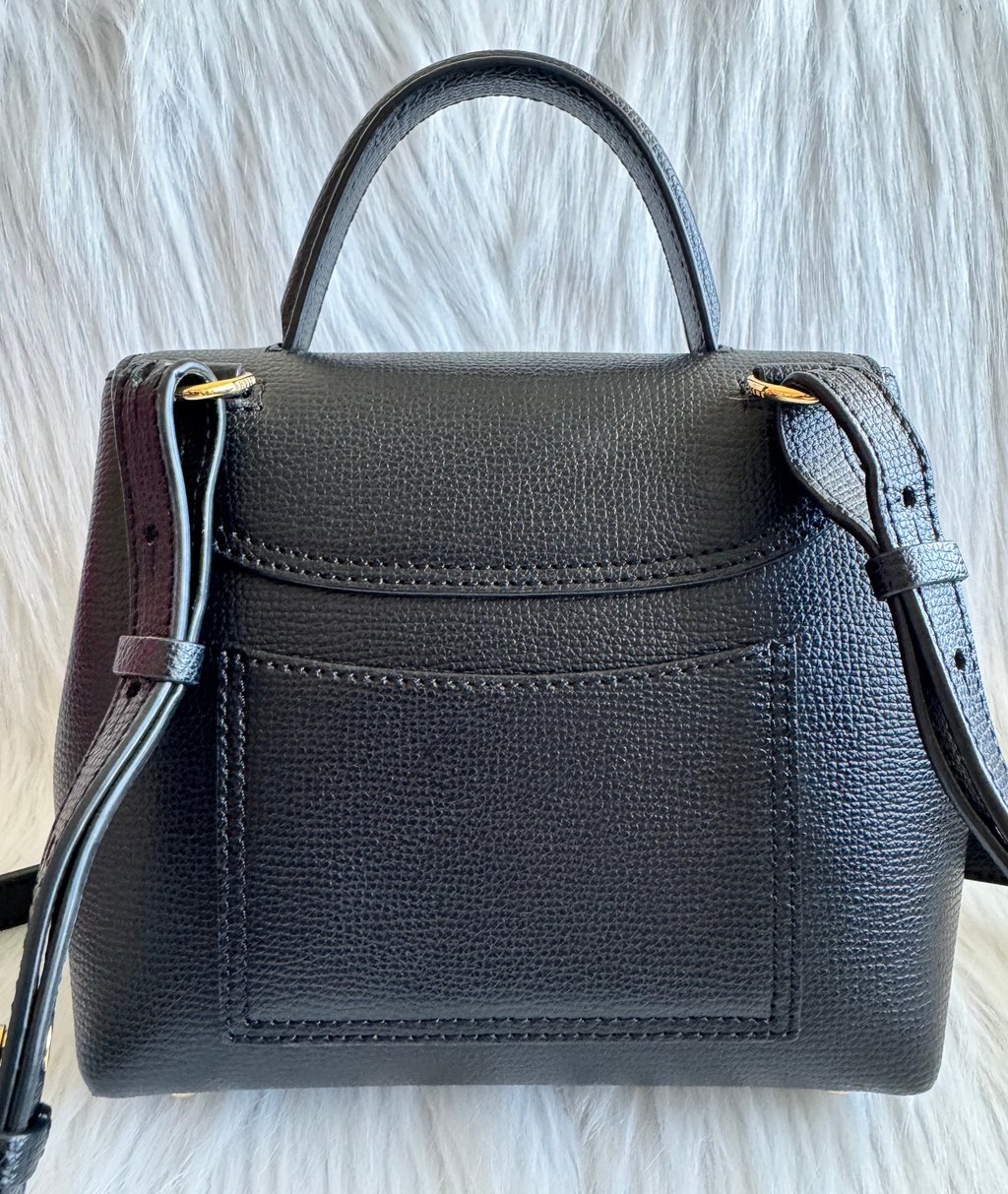 Polene Numero Un Nano Black Black Leather Good - Inside View