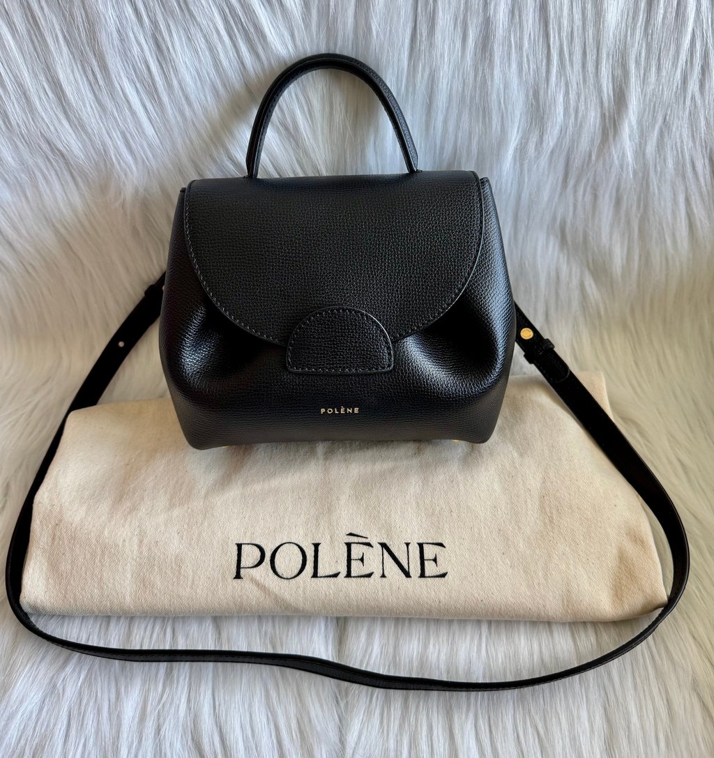 Polene Numero Un Nano Black Black Leather Good - Model View