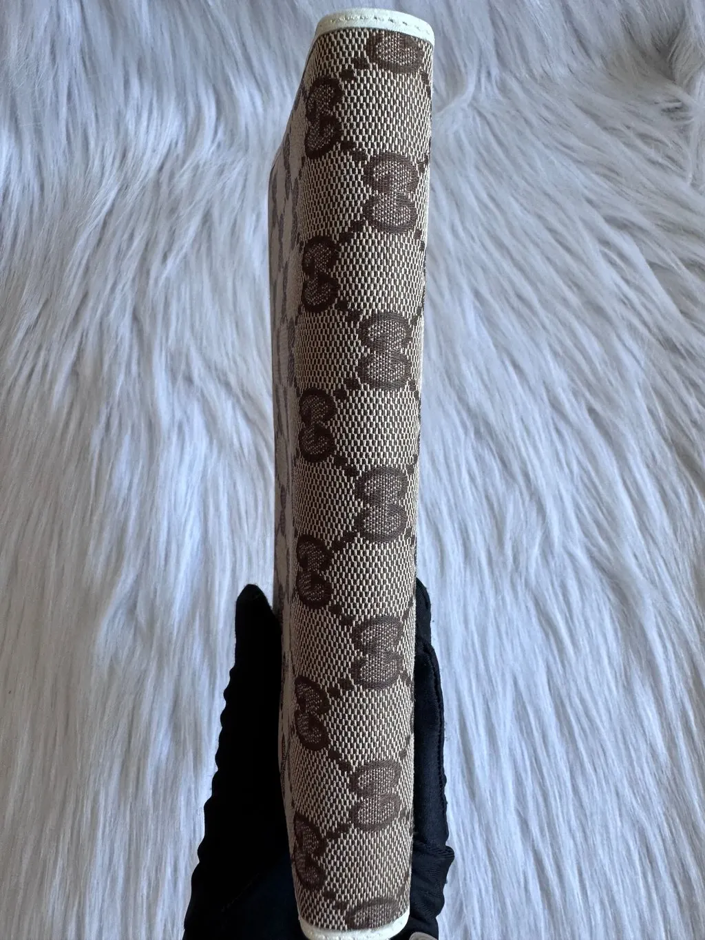 Gucci GG Supreme Zip Around Long Wallet White Canvas Good - Inside View