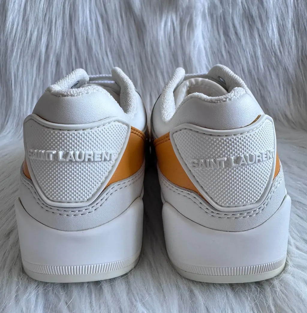 Saint Laurent Bump Low Sneaker White Yellow size 36 women (brand new) White Leather Never worn - Inside View
