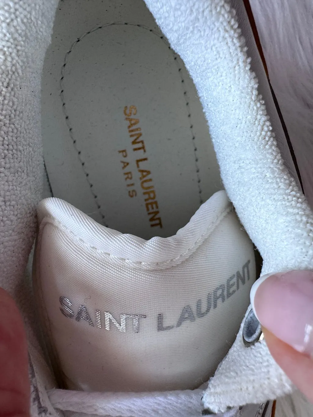 Saint Laurent Bump Low Sneaker White Yellow size 36 women (brand new) White Leather Never worn - Box View