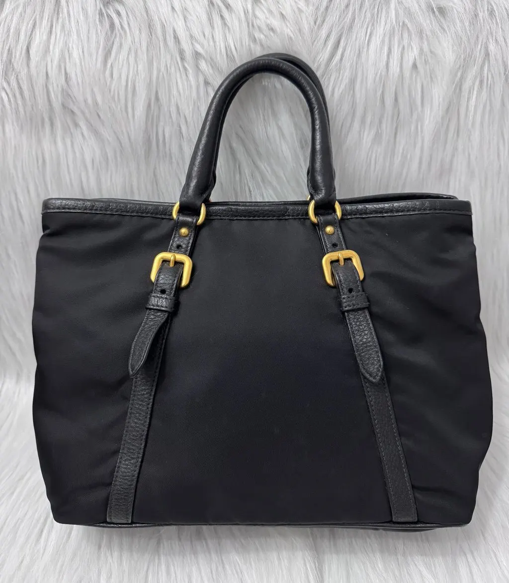 Prada Tessuto Nylon Black Two Way Bag Black Polyamide Very good - Inside View