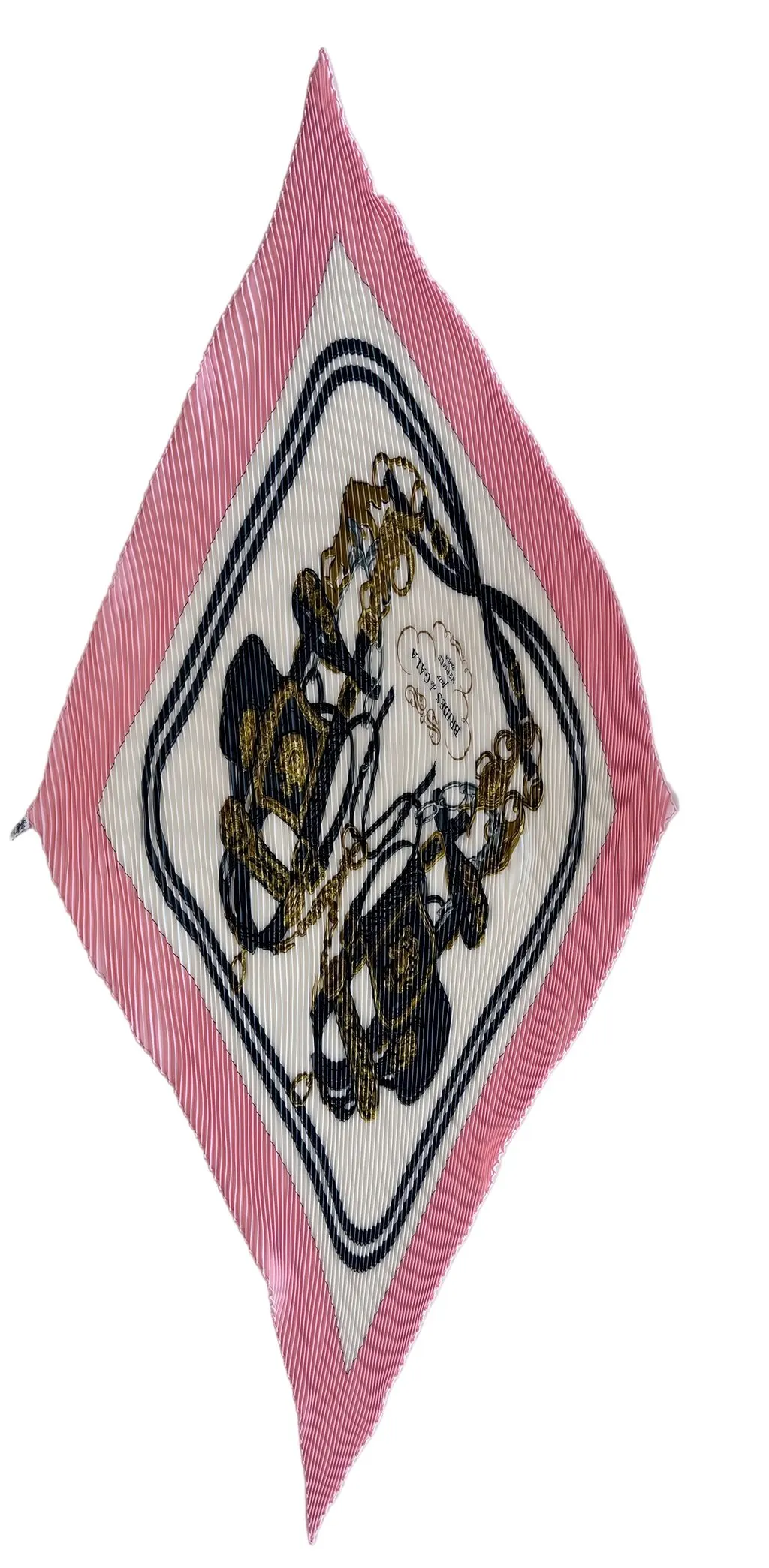 Hermès Brides de Gala Pleated Silk Scarf White Silk Good - Inside View